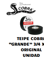 Teipe Eléctrico Aislante Cobra &quot;Grande&quot; 3/4 x 18m Original